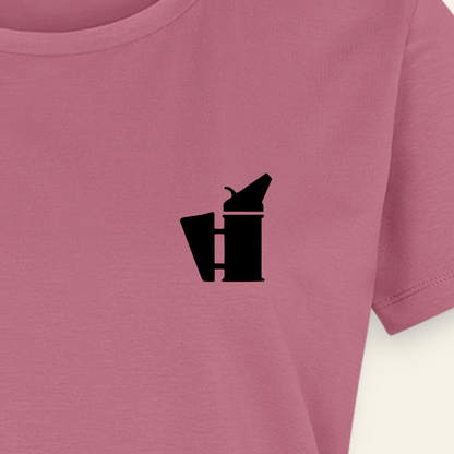 IMKERIN Smoker Bravo T-Shirt in Mauve – Druck im Detail