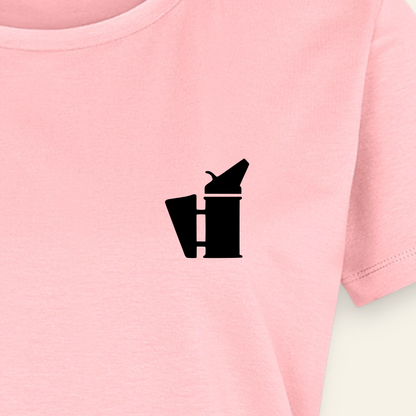 IMKERIN Smoker Bravo T-Shirt in Rosé – Druck im Detail