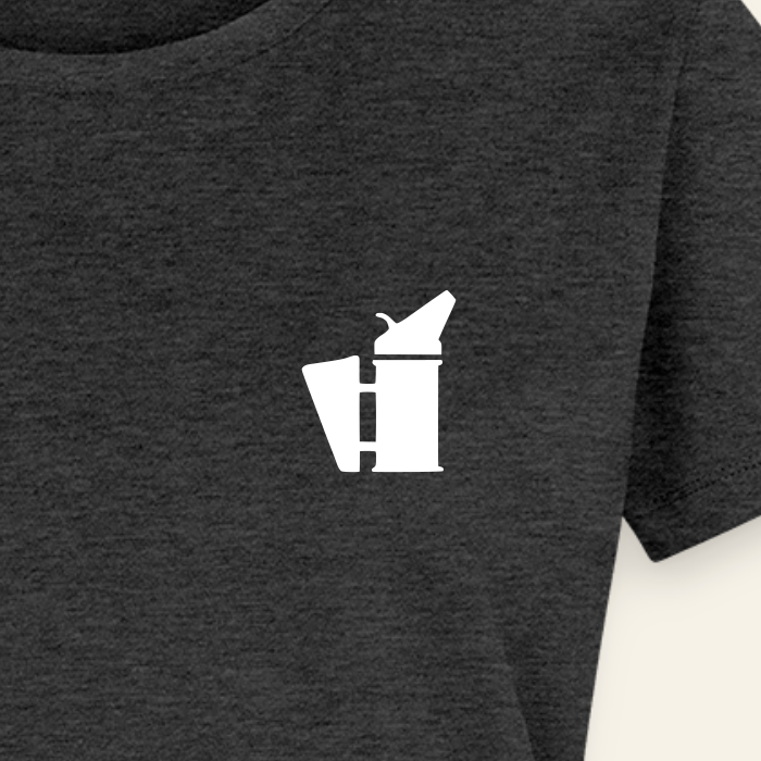 IMKERIN Smoker Bravo T-Shirt in Anthrazit – Druck im Detail