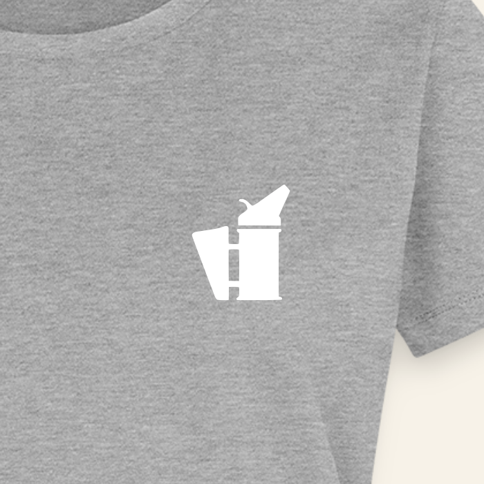 IMKERIN Smoker Bravo T-Shirt in Grau – Druck im Detail