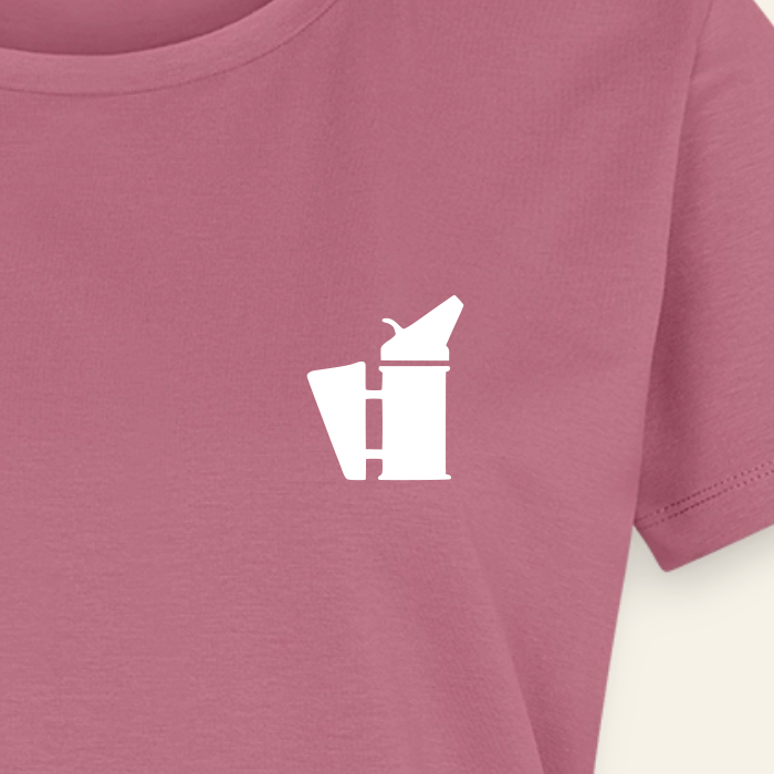 IMKERIN Smoker Bravo T-Shirt in Mauve – Druck im Detail