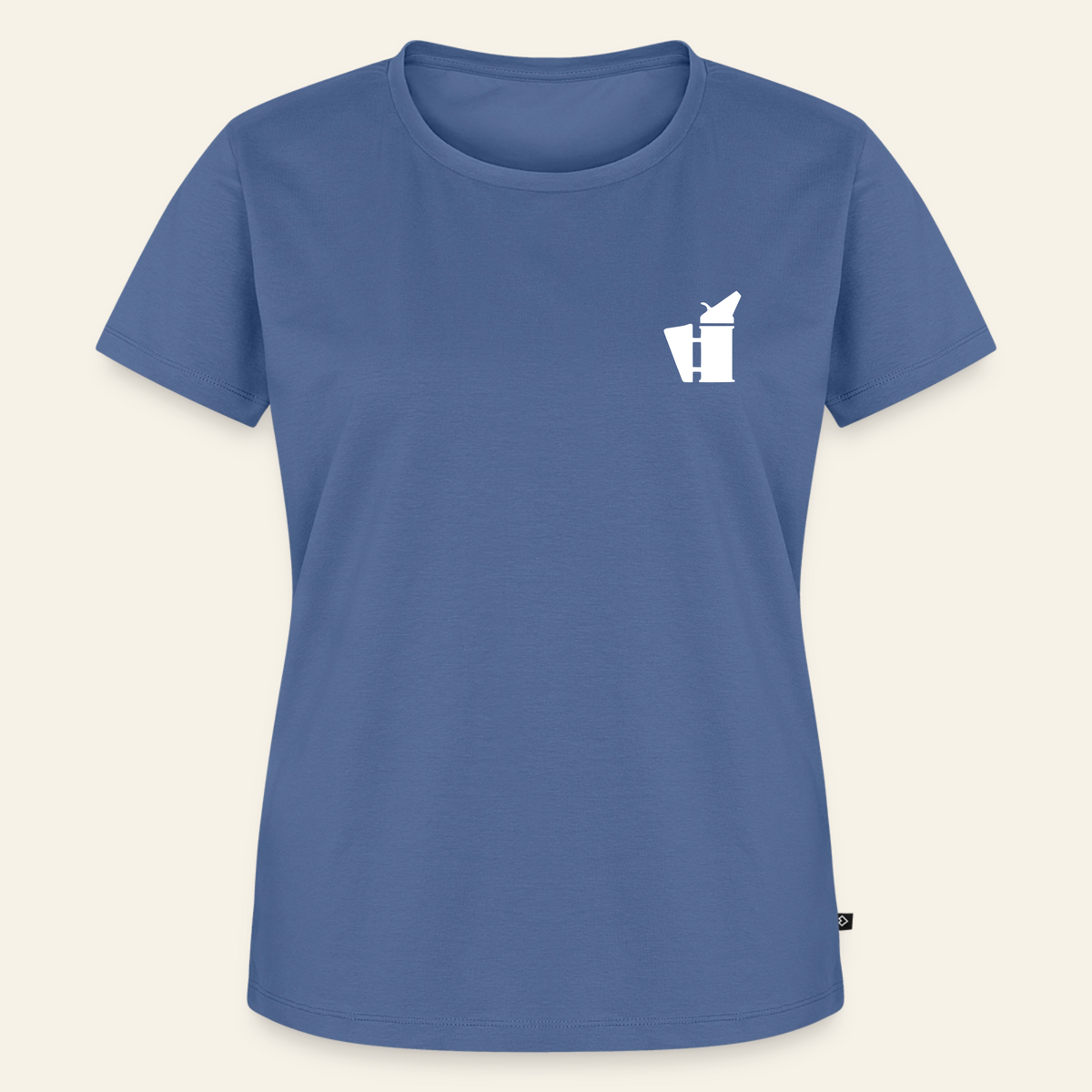 IMKERIN Smoker Bravo T-Shirt in Steinblau – Vorderseite