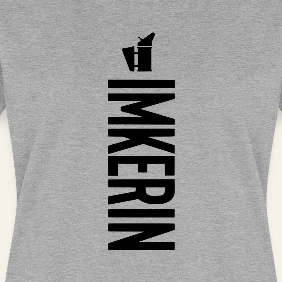 IMKERIN Smoker Charlie T-Shirt in Grau – Druck im Detail