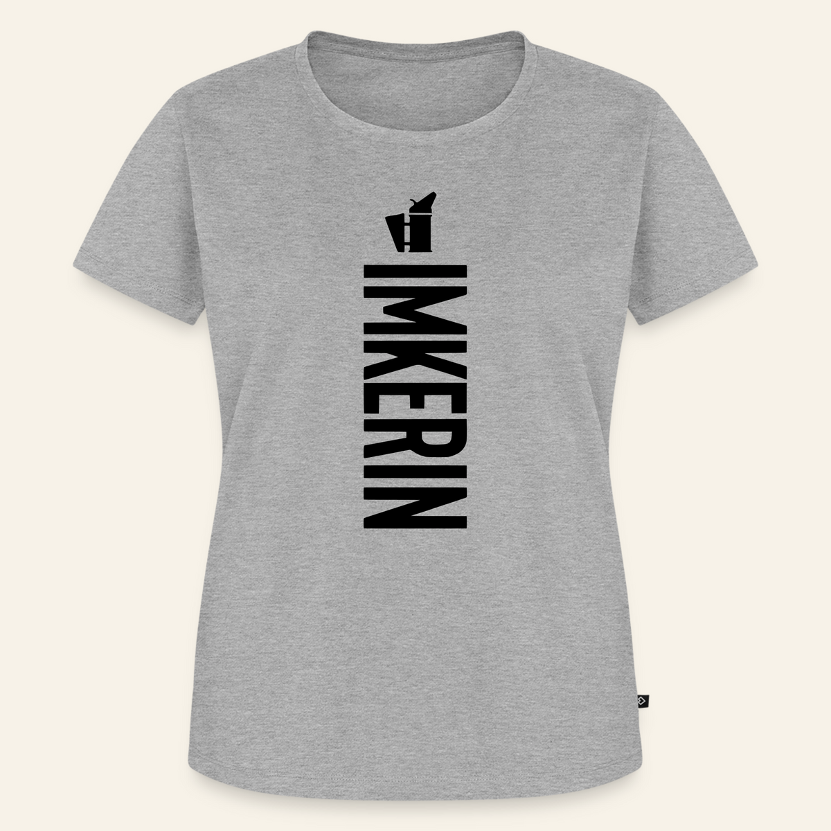 IMKERIN Smoker Charlie T-Shirt in Grau – Vorderseite
