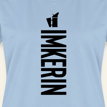 IMKERIN Smoker Charlie T-Shirt in Hellblau – Druck im Detail