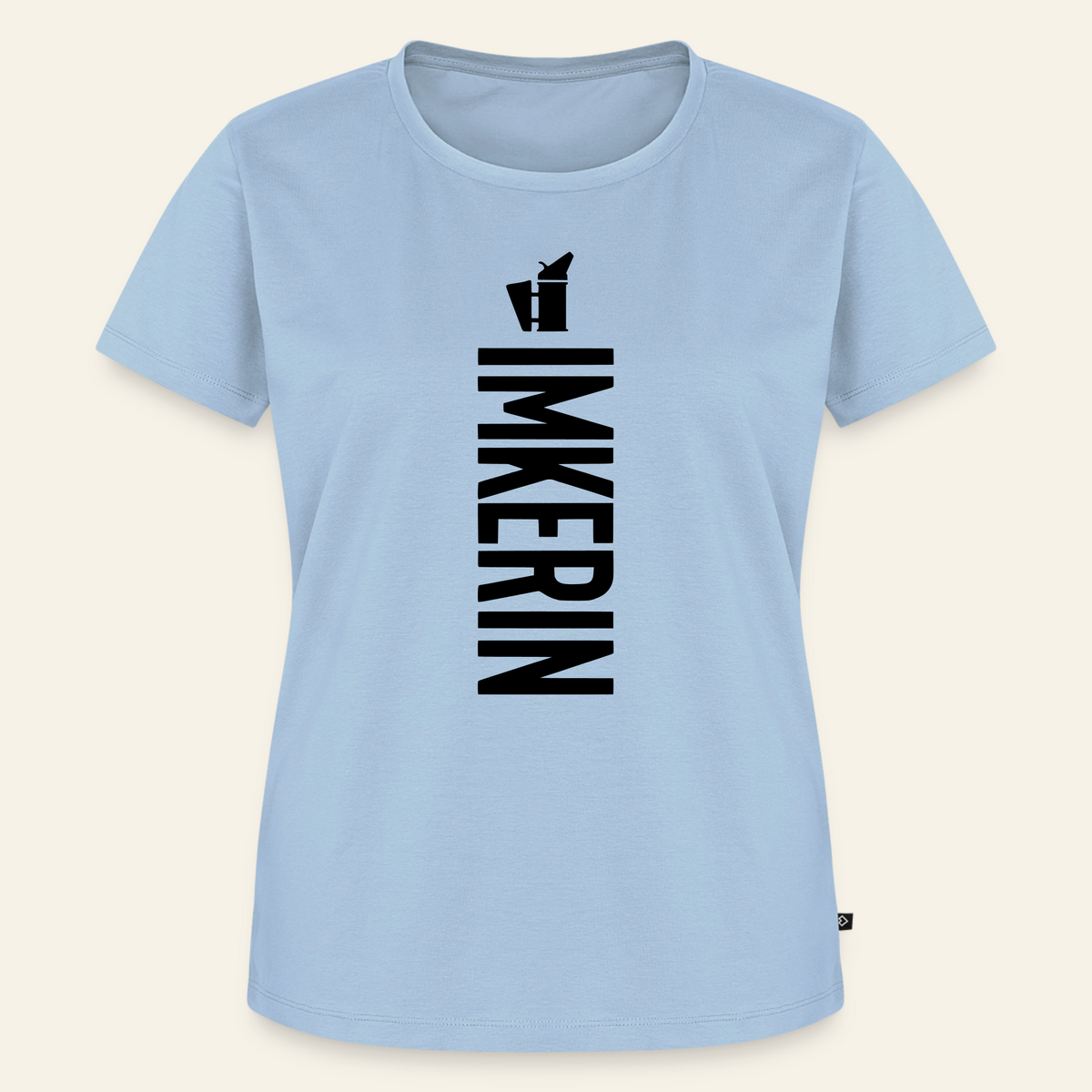 IMKERIN Smoker Charlie T-Shirt in Hellblau – Vorderseite