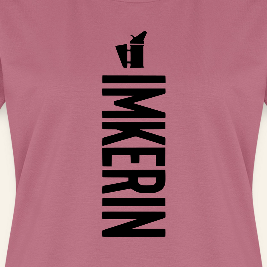 IMKERIN Smoker Charlie T-Shirt in Mauve – Druck im Detail
