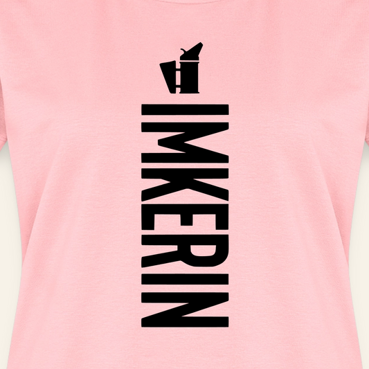 IMKERIN Smoker Charlie T-Shirt in Rosé – Druck im Detail