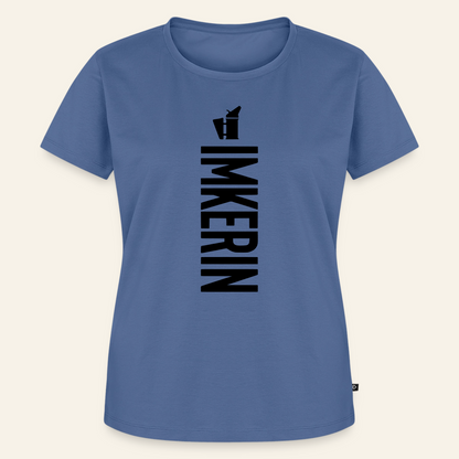 IMKERIN Smoker Charlie T-Shirt in Steinblau – Vorderseite