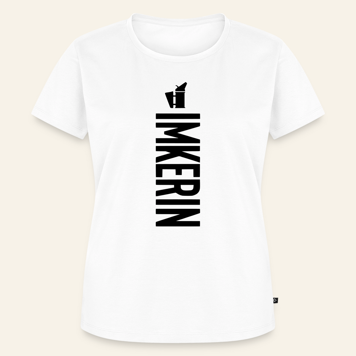 IMKERIN Smoker Charlie T-Shirt in Weiß – Vorderseite