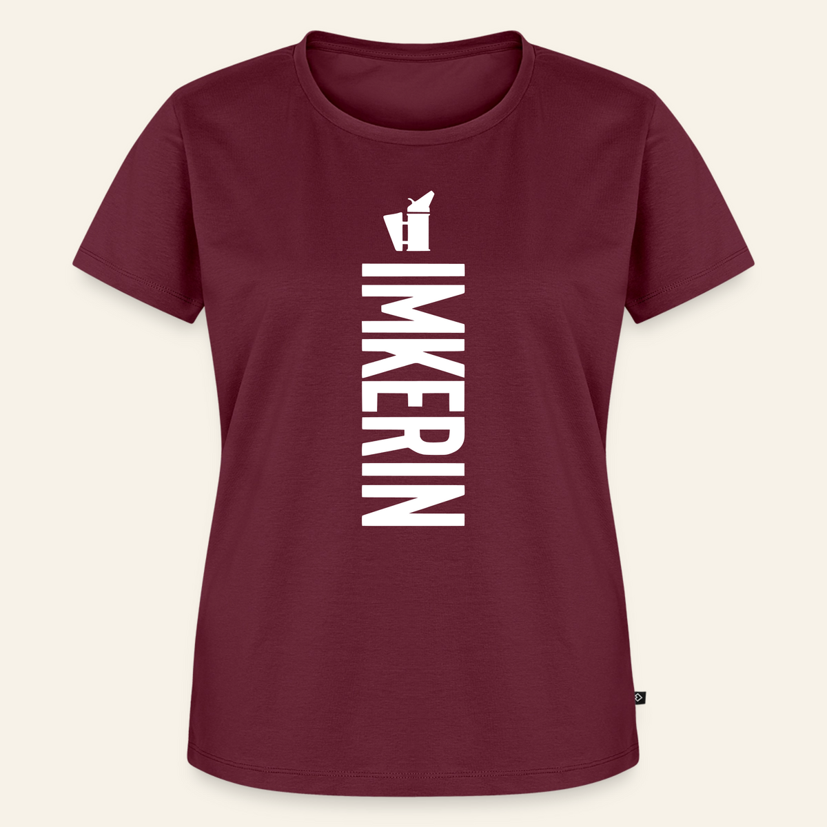 IMKERIN Smoker Charlie T-Shirt in Bordeaux – Vorderseite