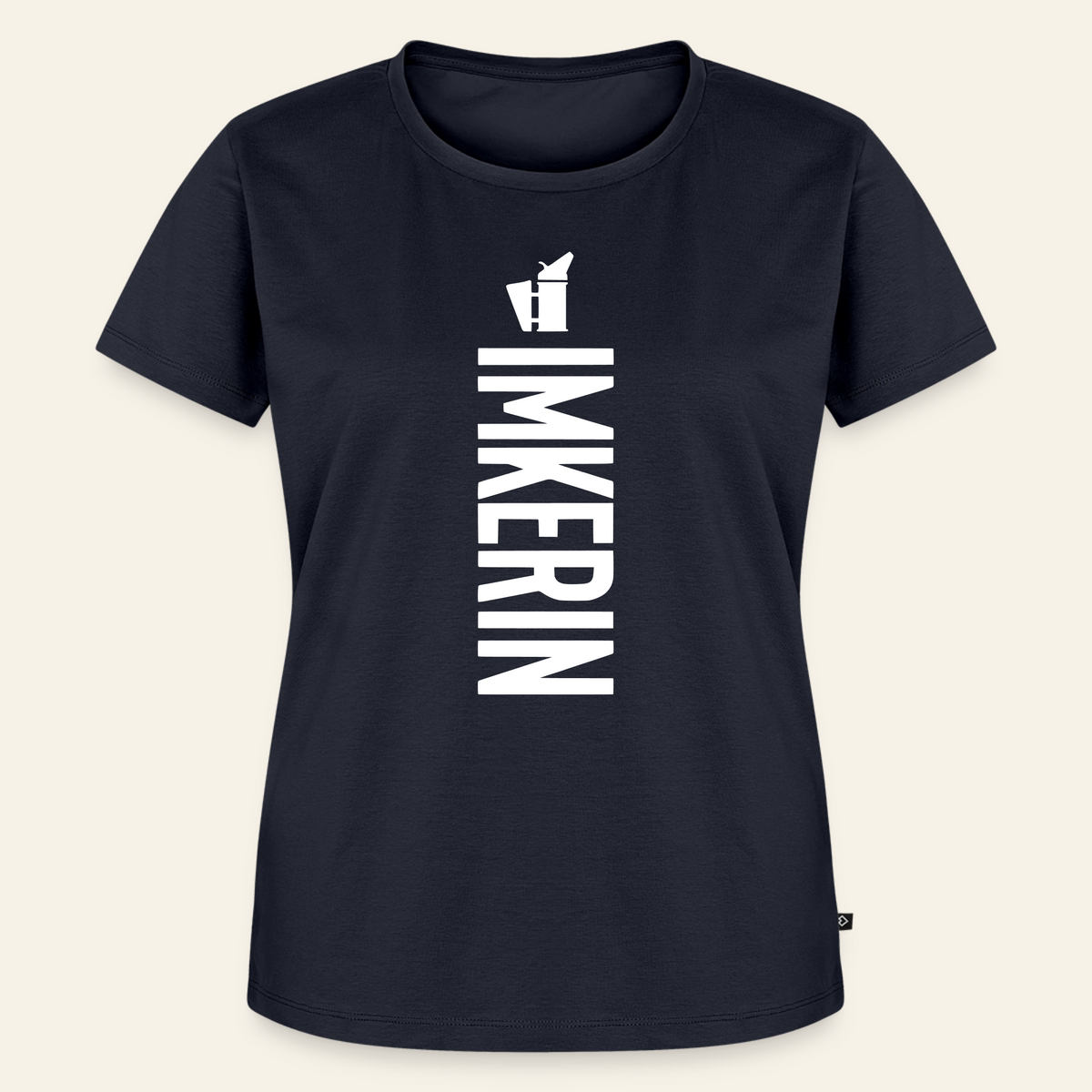 IMKERIN Smoker Charlie T-Shirt in Dunkelblau – Vorderseite