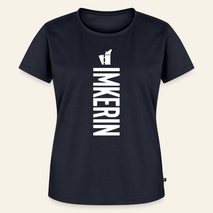 IMKERIN Smoker Charlie T-Shirt in Dunkelblau – Vorderseite