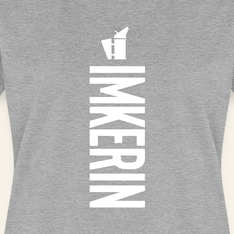 IMKERIN Smoker Charlie T-Shirt in Grau – Druck im Detail