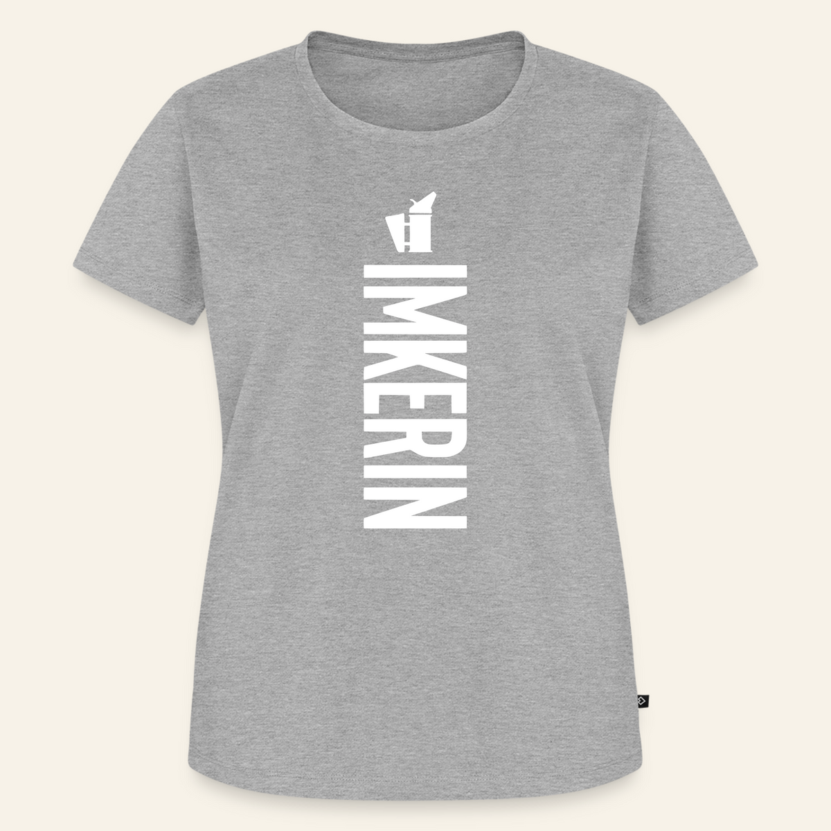 IMKERIN Smoker Charlie T-Shirt in Grau – Vorderseite