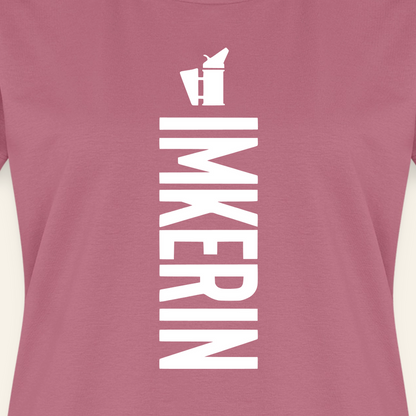 IMKERIN Smoker Charlie T-Shirt in Mauve – Druck im Detail