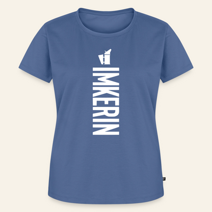 IMKERIN Smoker Charlie T-Shirt in Steinblau – Vorderseite