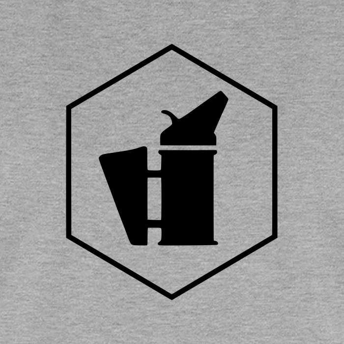 IMKERIN Smoker Delta Stark T-Shirt in Grau – Druck im Detail