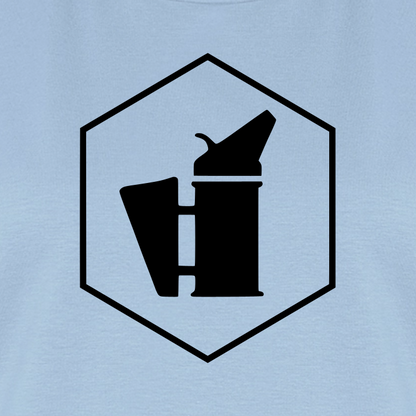 IMKERIN Smoker Delta Stark T-Shirt in Hellblau – Druck im Detail