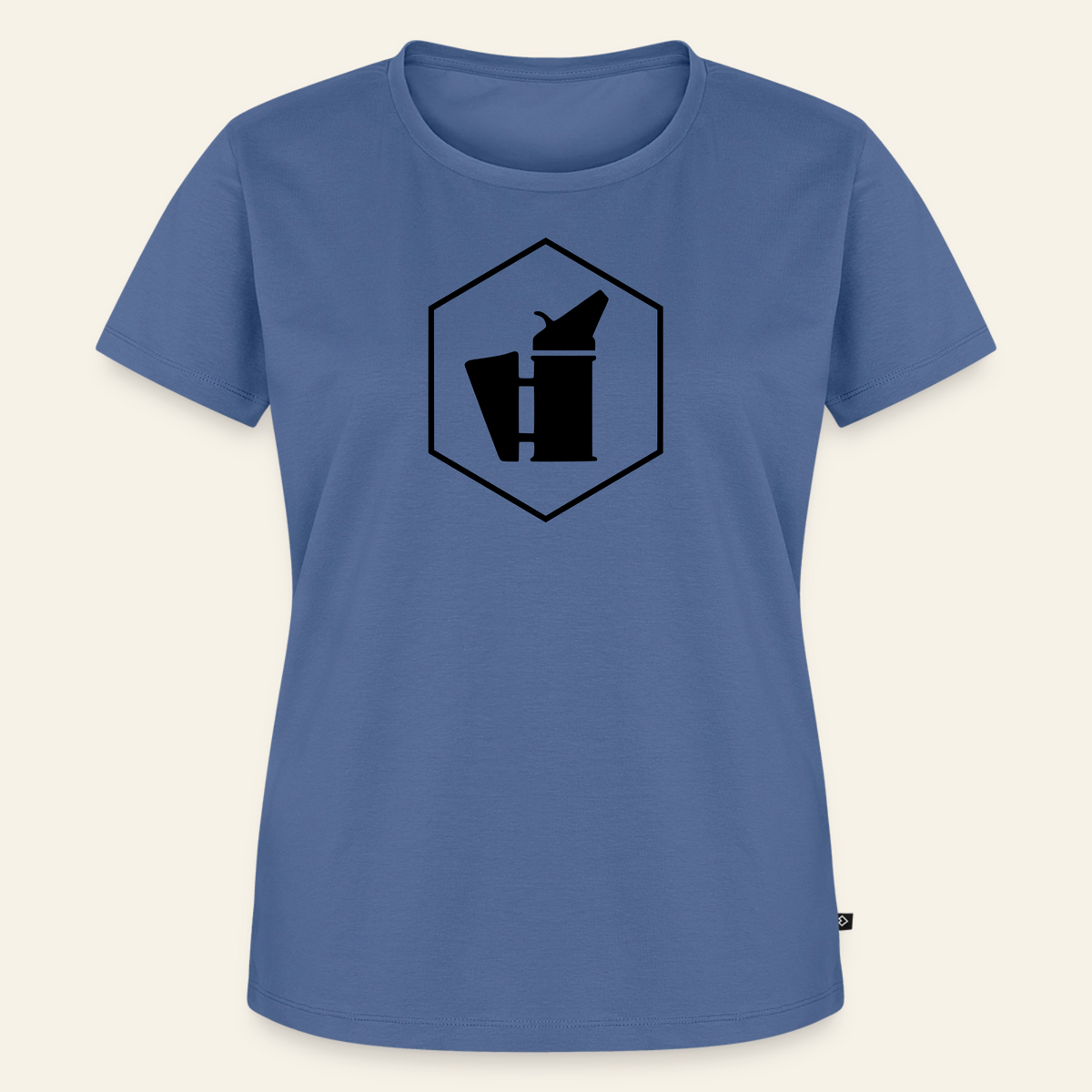 IMKERIN Smoker Delta Stark T-Shirt in Steinblau – Vorderseite