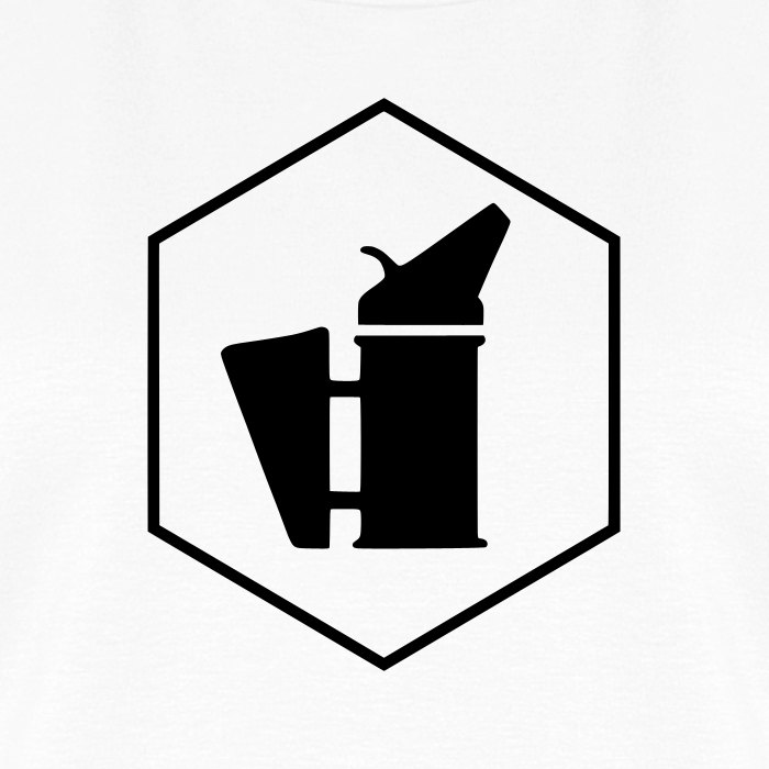 IMKERIN Smoker Delta Stark T-Shirt in Weiß – Druck im Detail