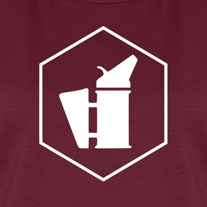 IMKERIN Smoker Delta Stark T-Shirt in Bordeaux – Druck im Detail
