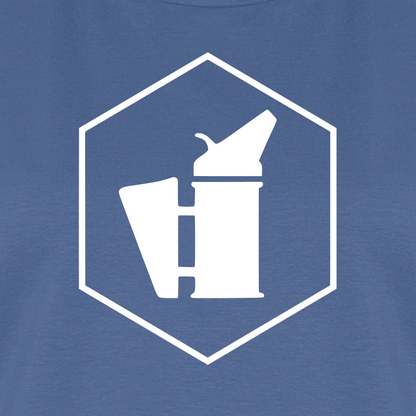IMKERIN Smoker Delta Stark T-Shirt in Steinblau – Druck im Detail