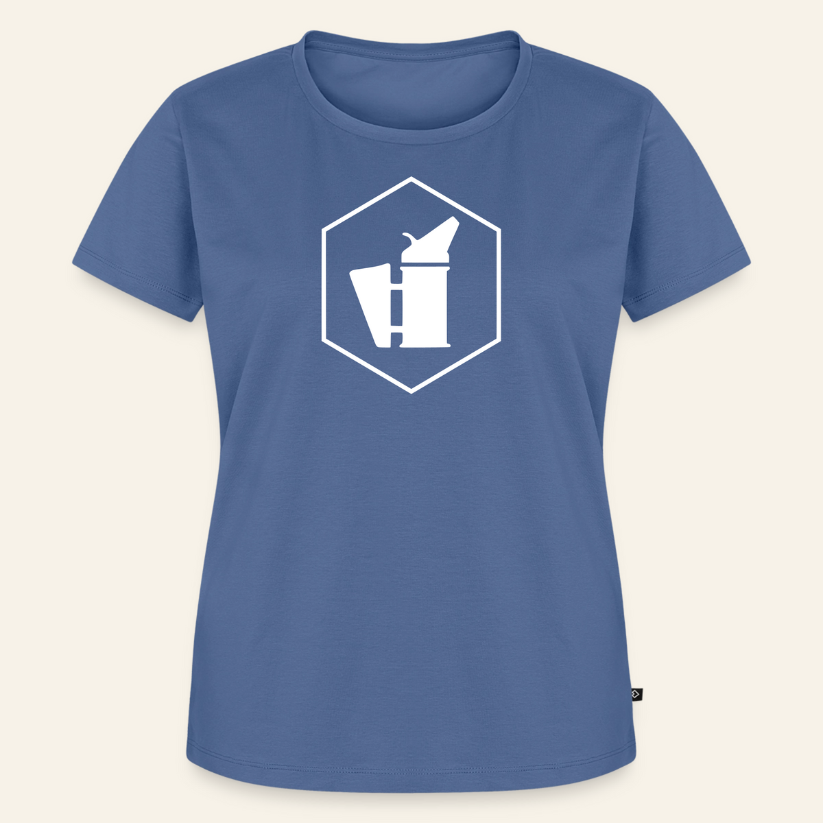 IMKERIN Smoker Delta Stark T-Shirt in Steinblau – Vorderseite