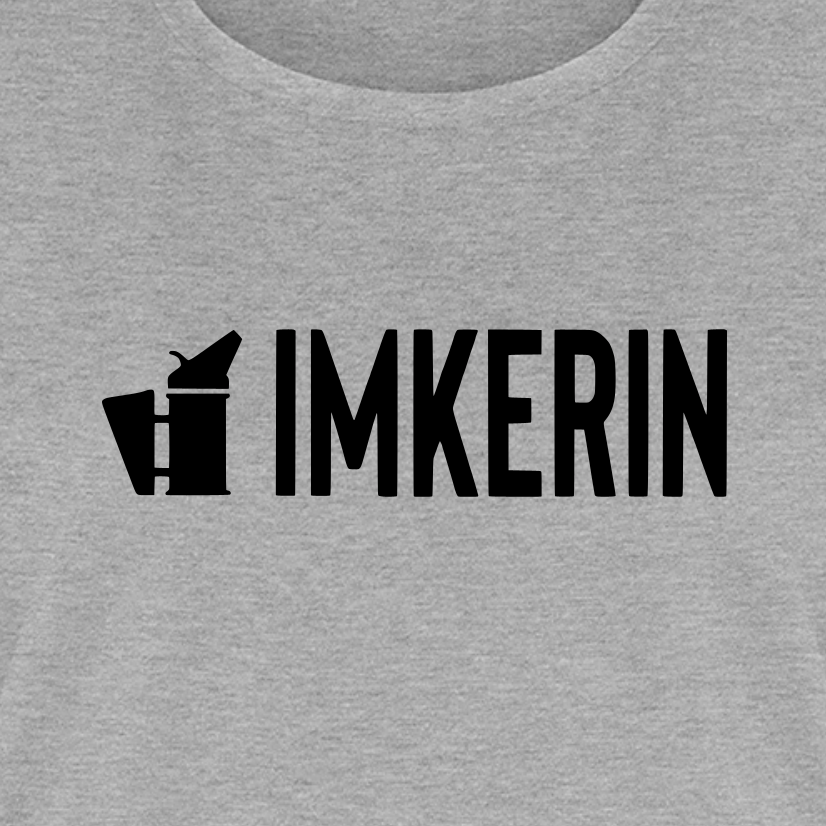 IMKERIN Smoker Prime T-Shirt in Grau – Druck im Detail