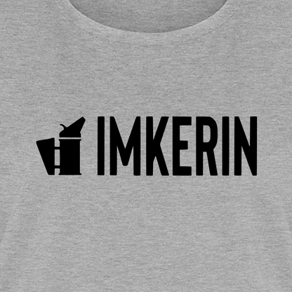 IMKERIN Smoker Prime T-Shirt in Grau – Druck im Detail