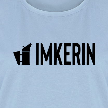 IMKERIN Smoker Prime T-Shirt in Hellblau – Druck im Detail