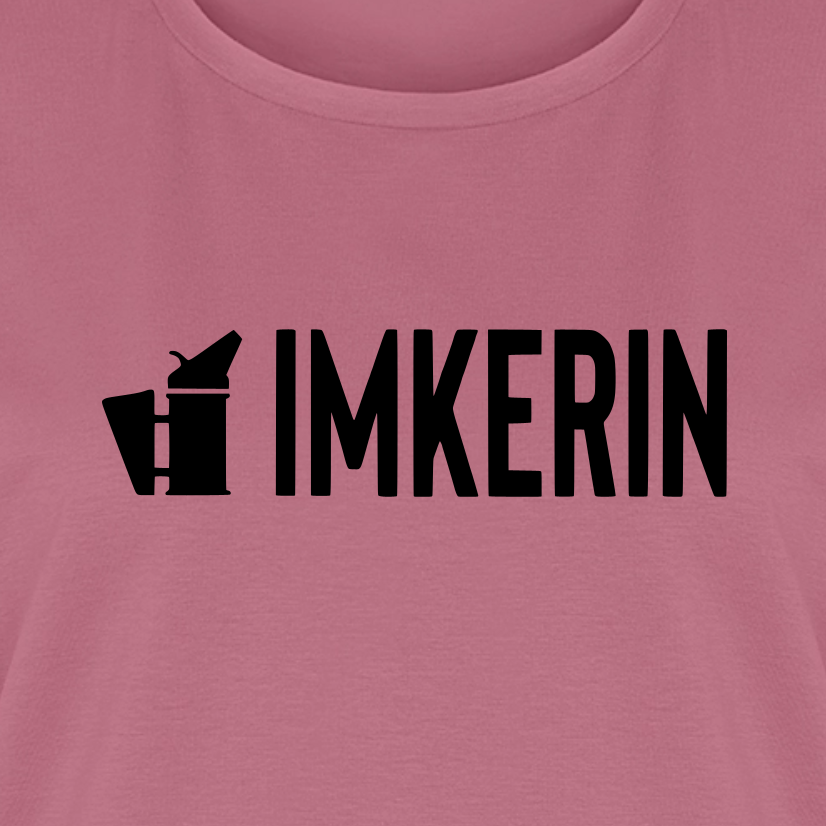 IMKERIN Smoker Prime T-Shirt in Mauve – Druck im Detail