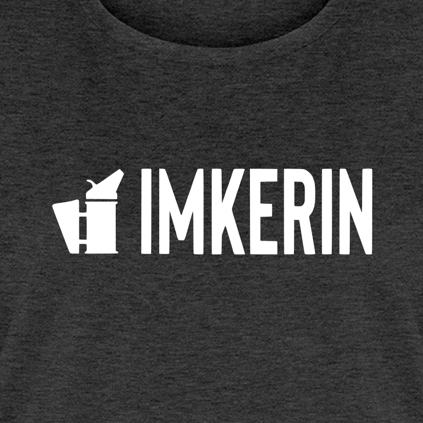 IMKERIN Smoker Prime T-Shirt in Anthrazit – Druck im Detail