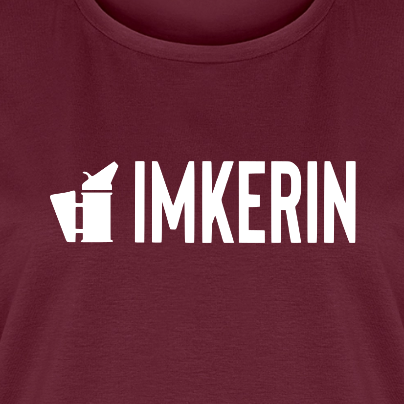 IMKERIN Smoker Prime T-Shirt in Bordeaux – Druck im Detail