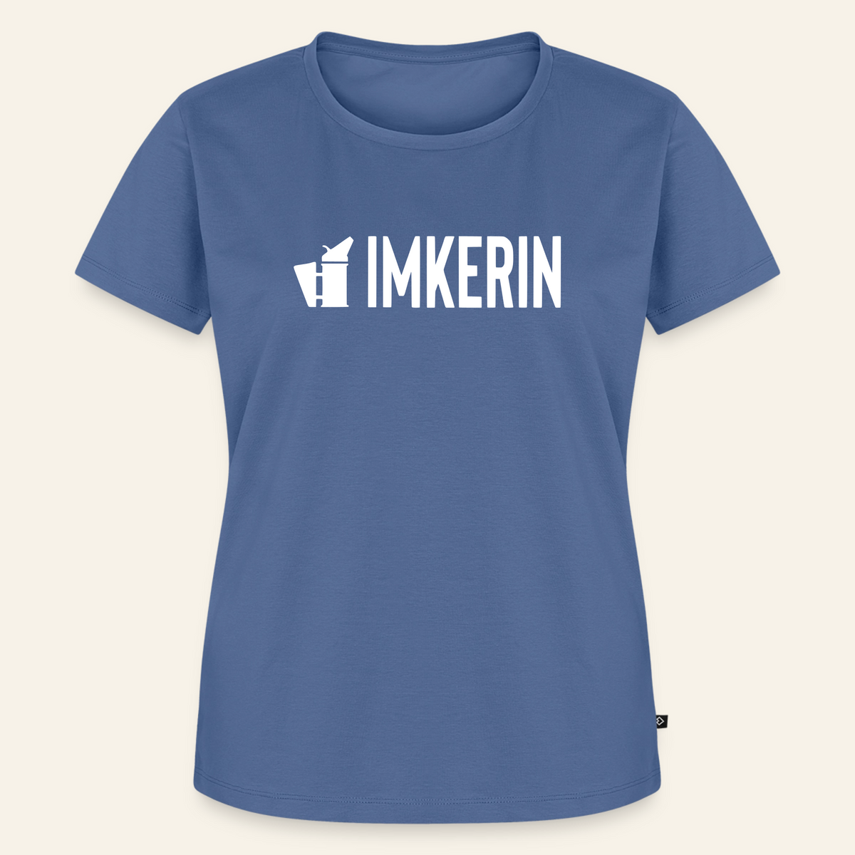 IMKERIN Smoker Prime T-Shirt in Steinblau – Vorderseite