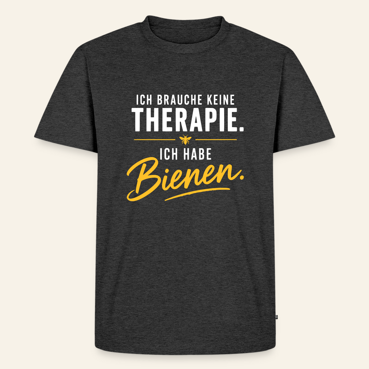 Imkerzeichen T-Shirt in Anthrazit – Vorderseite