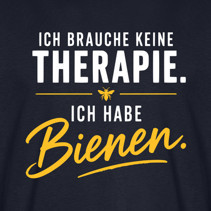 Imkerzeichen T-Shirt in Dunkelblau – Druck im Detail