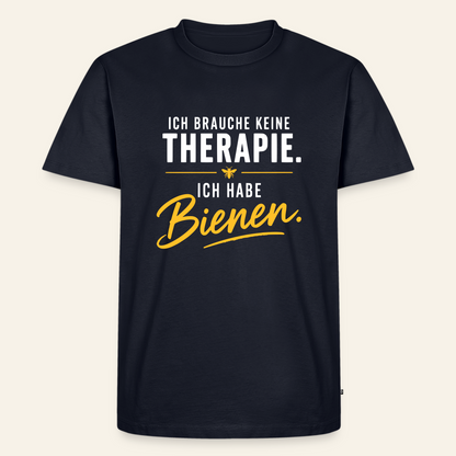 Imkerzeichen T-Shirt in Dunkelblau – Vorderseite