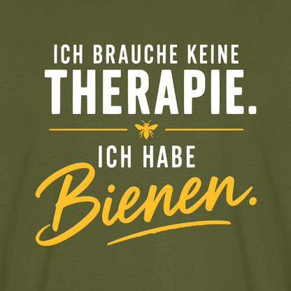 Imkerzeichen T-Shirt in Khaki – Druck im Detail