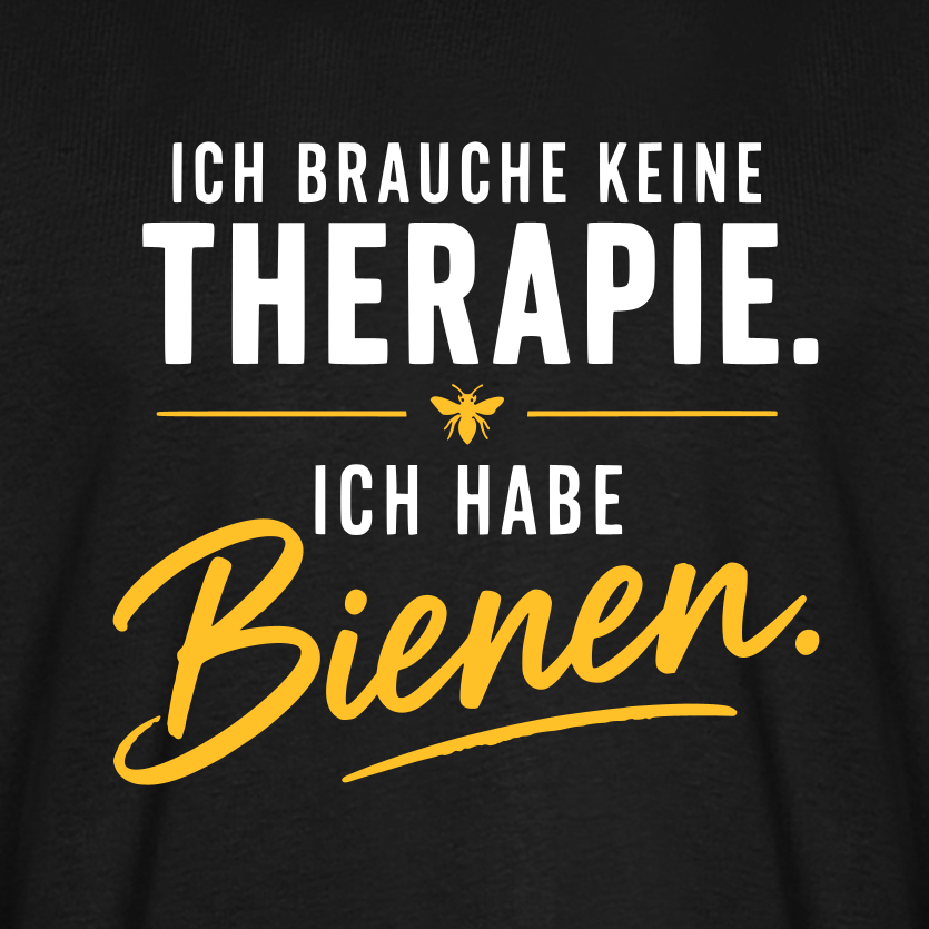 Imkerzeichen T-Shirt in Schwarz – Druck im Detail