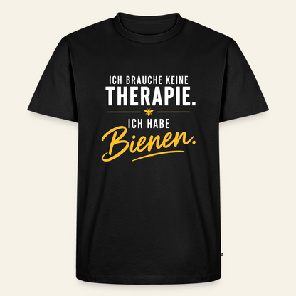 Imkerzeichen T-Shirt in Schwarz – Vorderseite