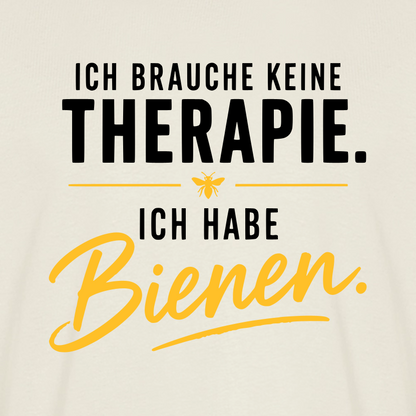 Imkerzeichen T-Shirt in Naturweiß – Druck im Detail