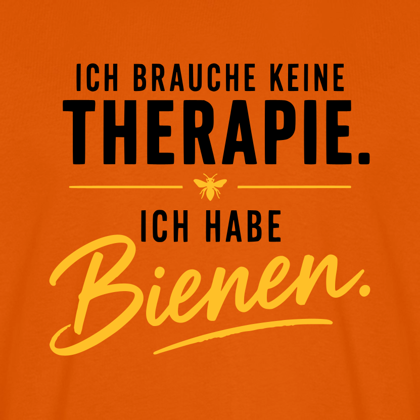 Imkerzeichen T-Shirt in Orange – Druck im Detail