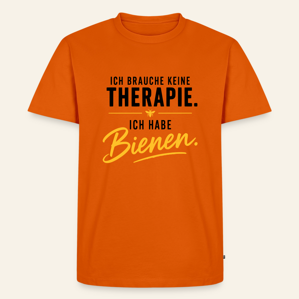 Imkerzeichen T-Shirt in Orange – Vorderseite
