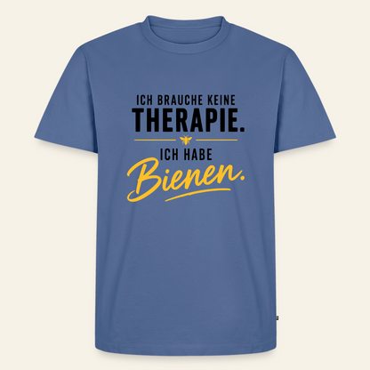 Imkerzeichen T-Shirt in Steinblau – Vorderseite