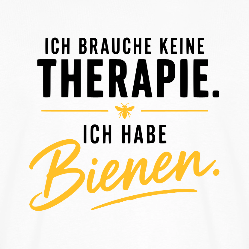 Imkerzeichen T-Shirt in Weiß – Druck im Detail