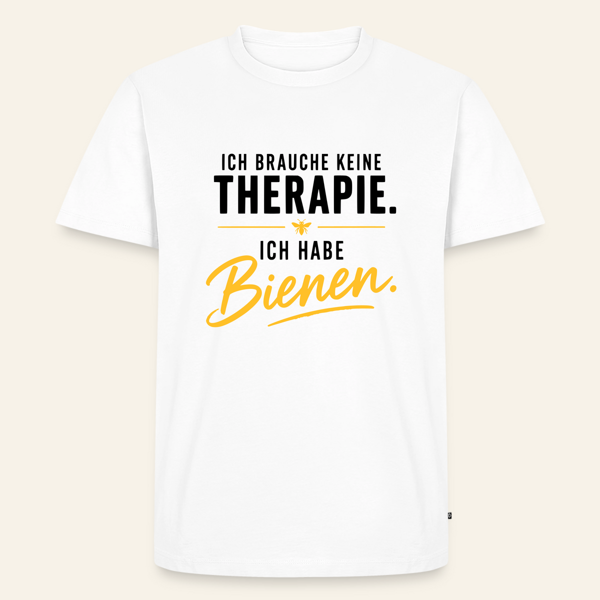 Imkerzeichen T-Shirt in Weiß – Vorderseite