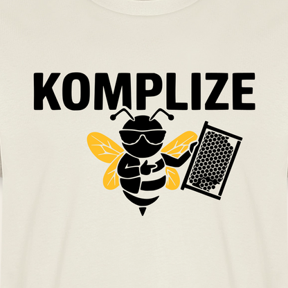 Komplize T-Shirt in Naturweiß – Druck im Detail