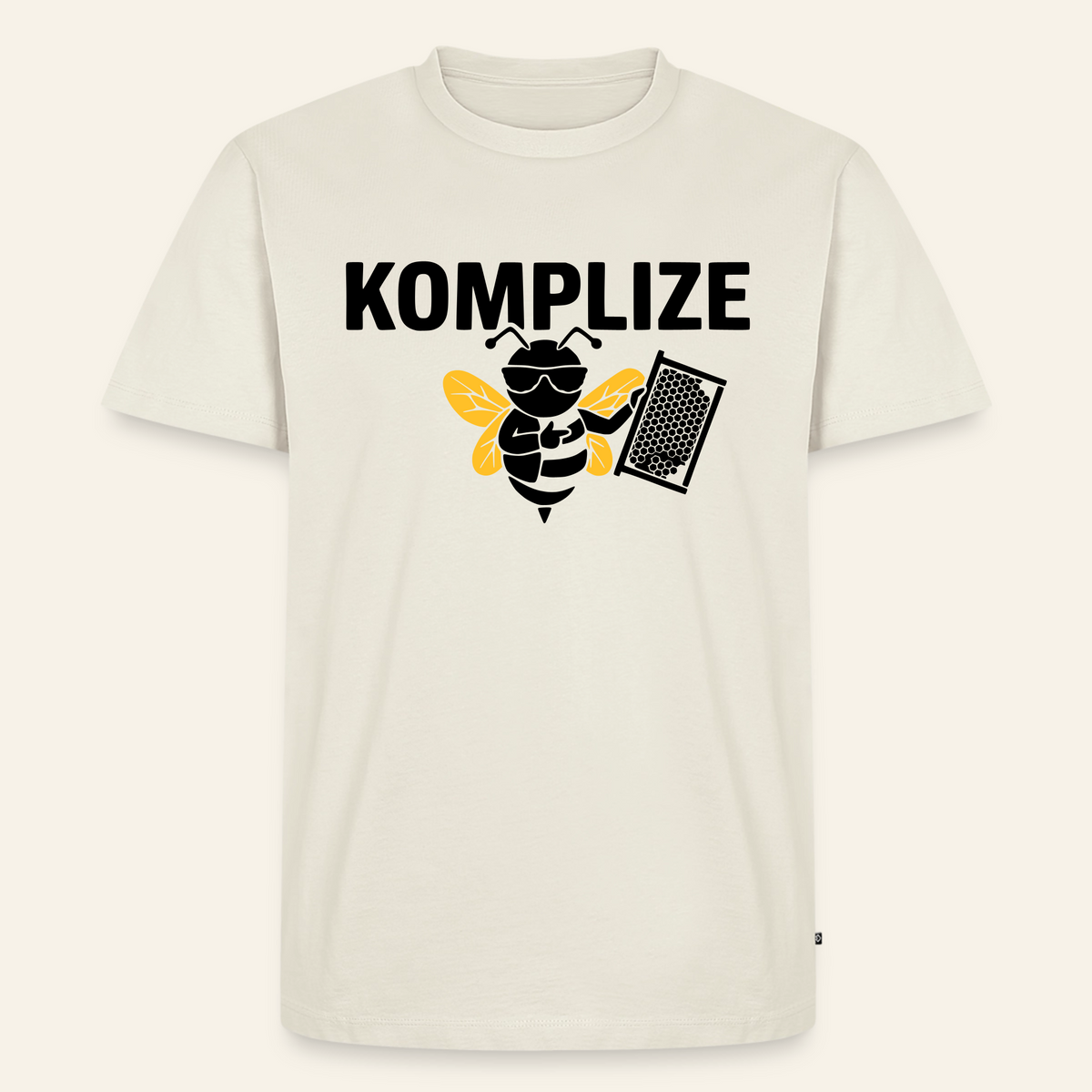 Komplize T-Shirt in Naturweiß – Vorderseite