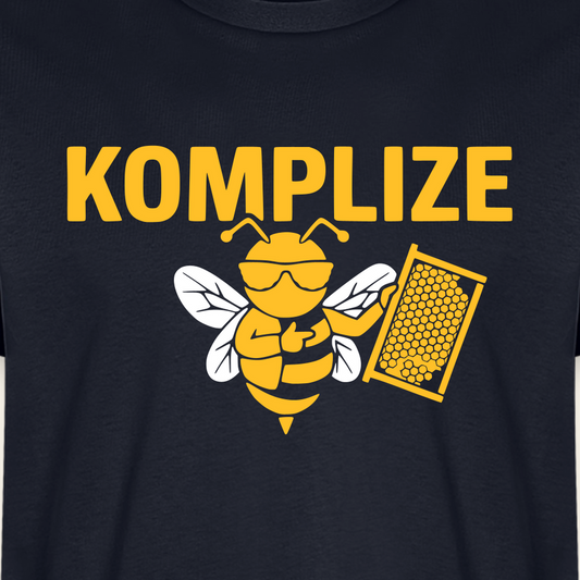 Komplize T-Shirt in Dunkelblau – Druck im Detail